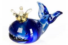 vetro-gallery-glassculptuur-walvis-met-kroontje